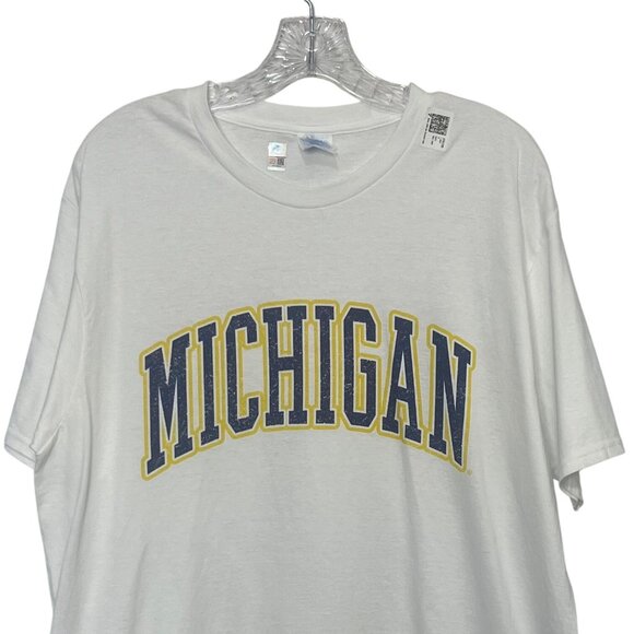 University of Michigan Wolverines Tshirt Mens Large White New Port & Company - Picture 3 of 10